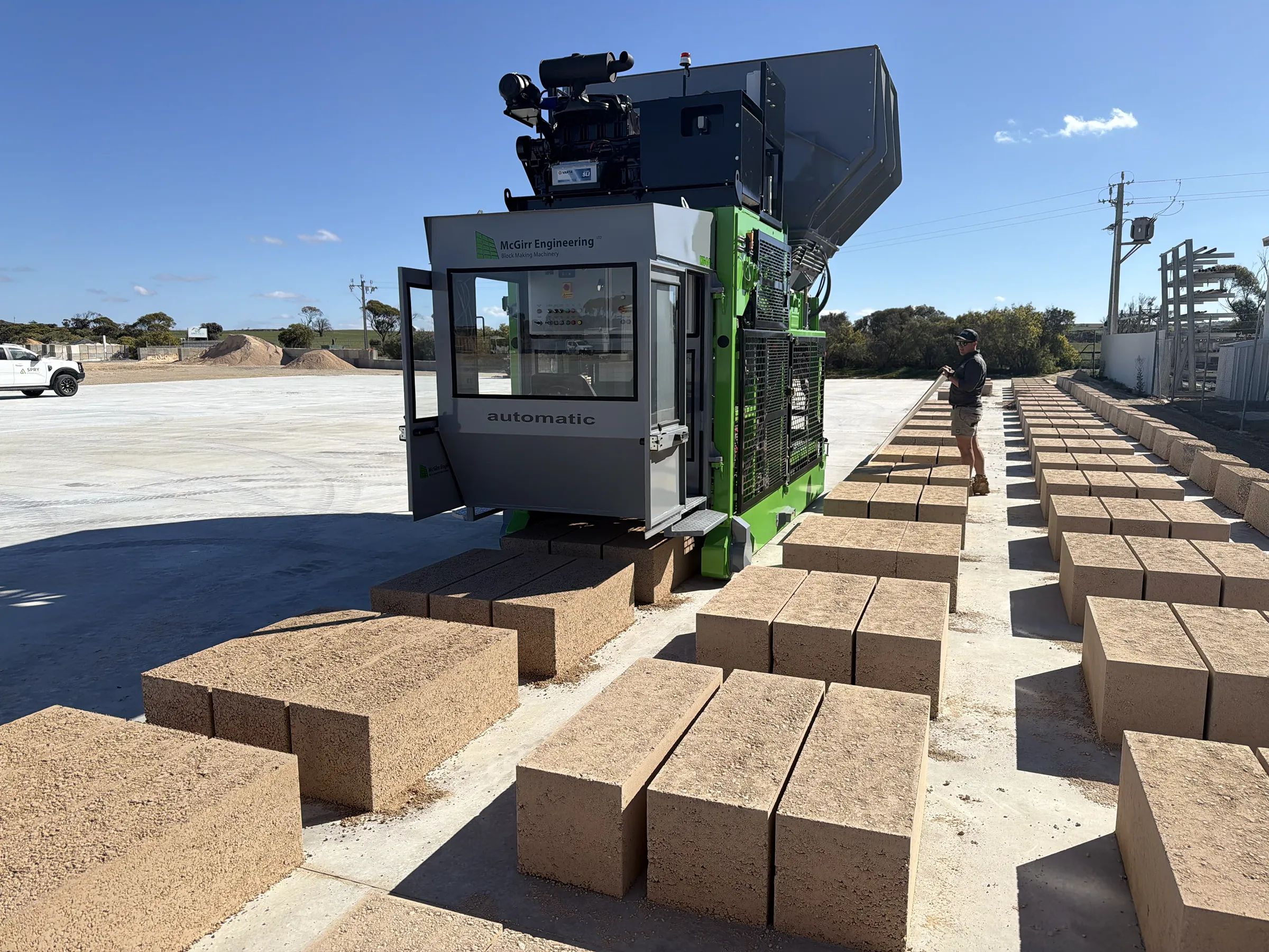 Murray River Limestone retaining wall blocks installed on site